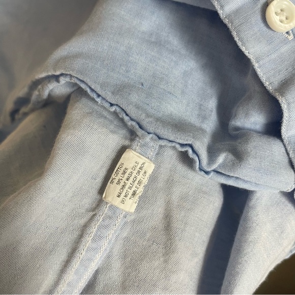 Taylor Stitch Button Down Long Sleeve Linen Cotton Shirt - Picture 4 of 6